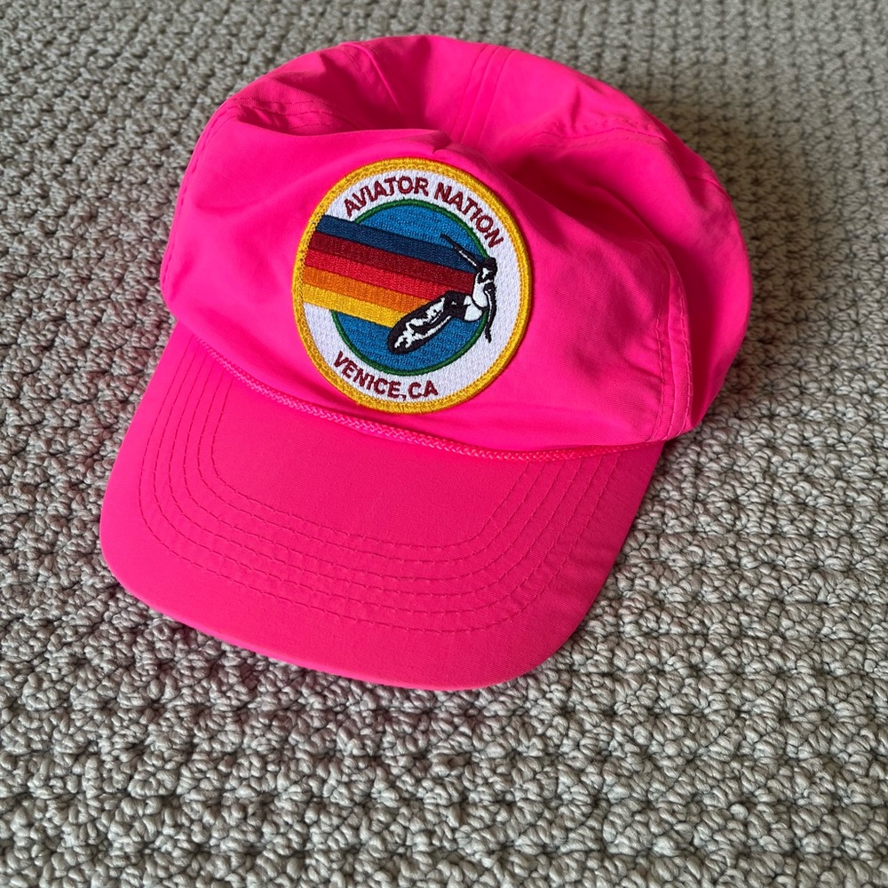 Aviator nation hat neon pink!!